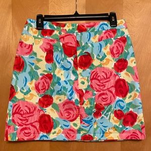 Talbots floral mini skirt